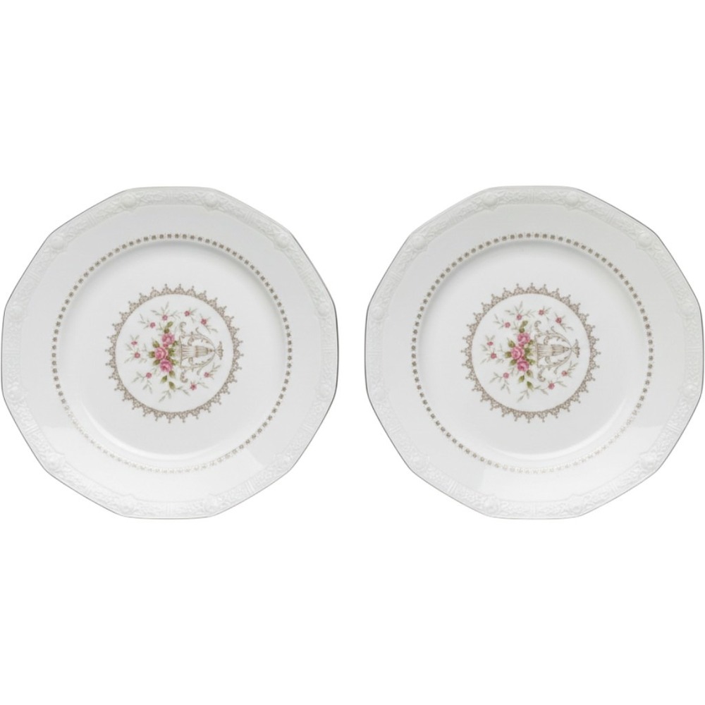Harmony House Michelle Fine China Dinner Plate Set 2 Pink Rose Japan Cottagecore